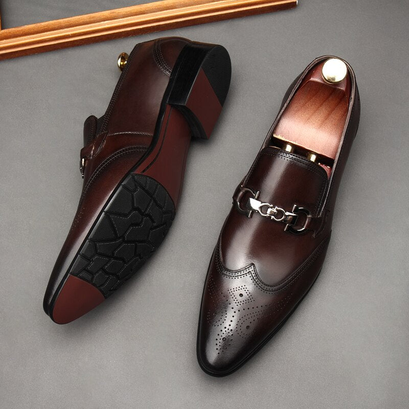 Oxford leather shoes