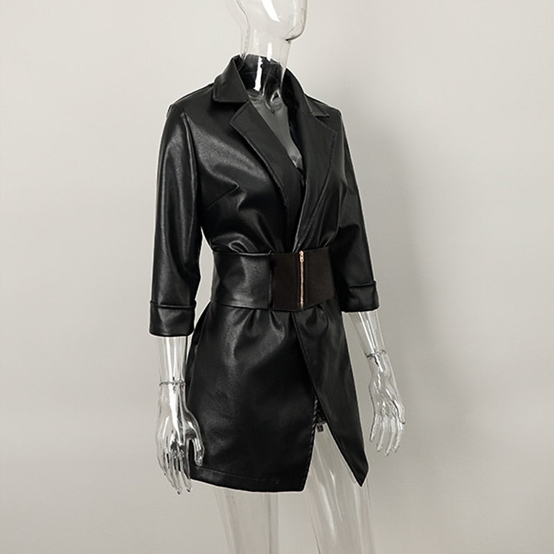Pure Faux Leather Dress