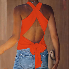 Sexy Tank Top Knotted Design