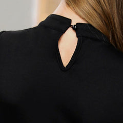 Hollow Out High Neck Dress