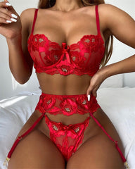 Sensual Lingerie Floral Embroidered