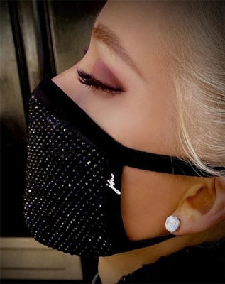 Luxury Color Rhinestone Mask