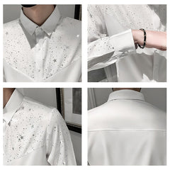 Star Printed Silk Shirt