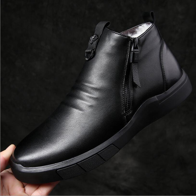 Men warm Leather Shoe