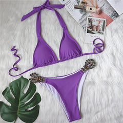 (XL) Shiny diamond bikini