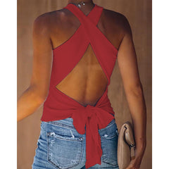 Sexy Tank Top Knotted Design