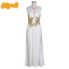 Floral Appliques Party Night Dress