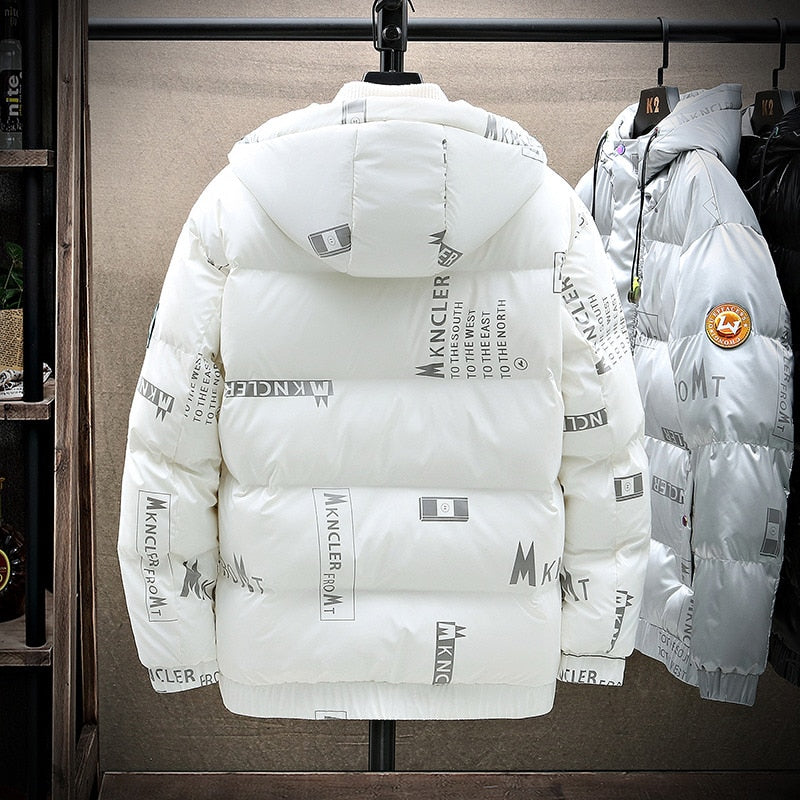 Solid Print Puffer Jacket