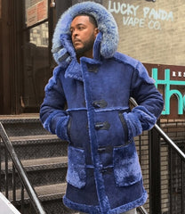 Casual Suede Fur Collar Winter Coat