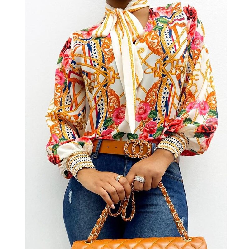 Scarf Neck Blouse