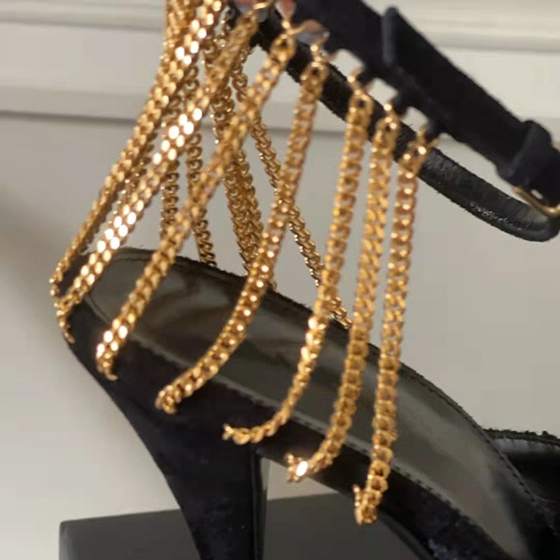 Metal Chains Dress Shoes