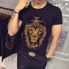Lion head Men T-shirt