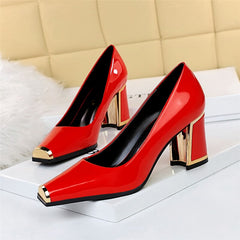 7cm Square High Heels