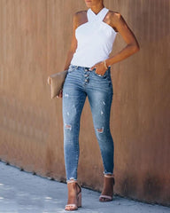 Sexy Tank Top Knotted Design