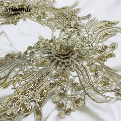 Floral Appliques Party Night Dress