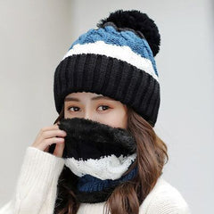 Woolen Hat Scarf Gloves Set