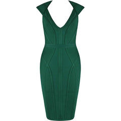 Short-Sleeve Bandage Dress f