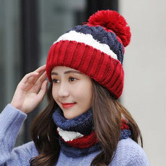 Woolen Hat Scarf Gloves Set