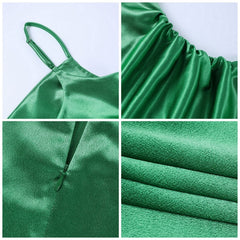 Satin Side Split Dress