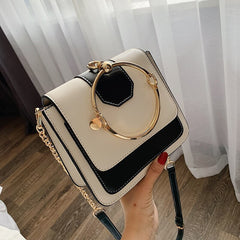 Circle Metal Handle Handbag