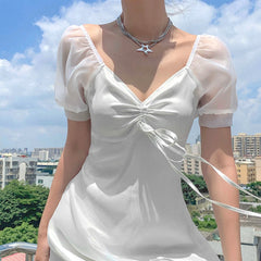 Miss me  Satin Mini Dress