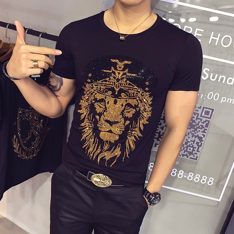 Lion head Men T-shirt