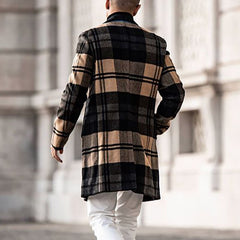 Check Woolen Coat