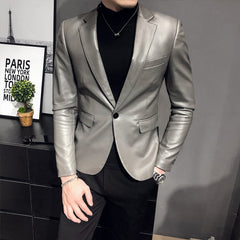 Slim fit Casual leather jacket