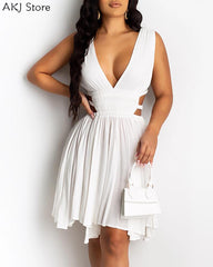 Deep V-Neck Dress