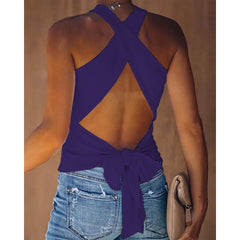 Sexy Tank Top Knotted Design
