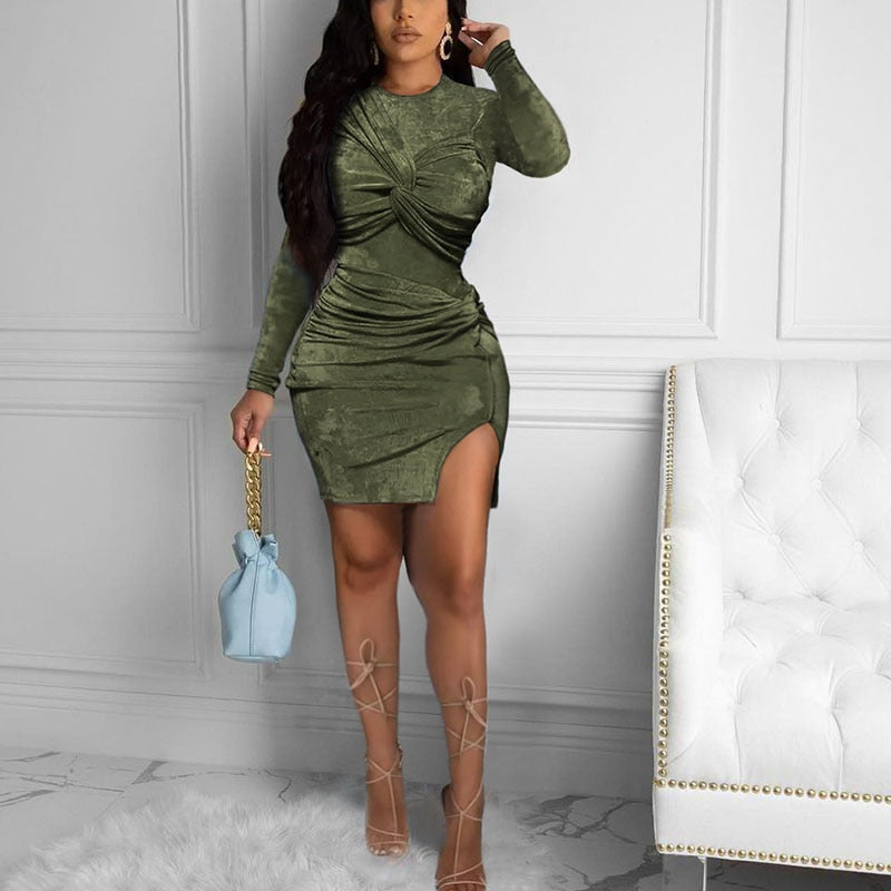 Two Piece Velvet Dress Suits
