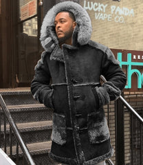 Casual Suede Fur Collar Winter Coat