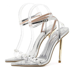 Bling Crystal Metal Heels Shoes