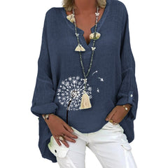 Boho Slub Blouse Shirt