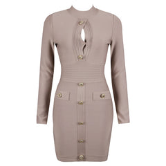 Turtleneck Hollow Out Dress