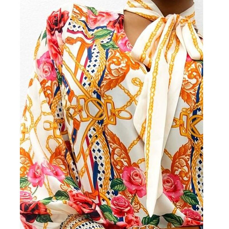 Scarf Neck Blouse