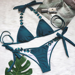 (XL) Shiny diamond bikini