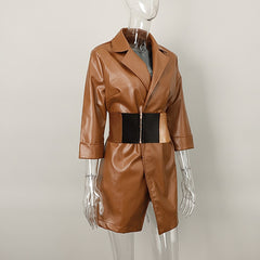 Pure Faux Leather Dress