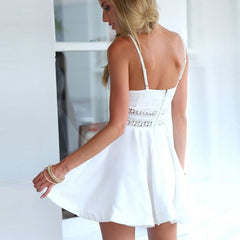 Lace Stitching Sling Dress
