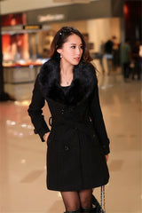 Winter Wool Blend Female Coat