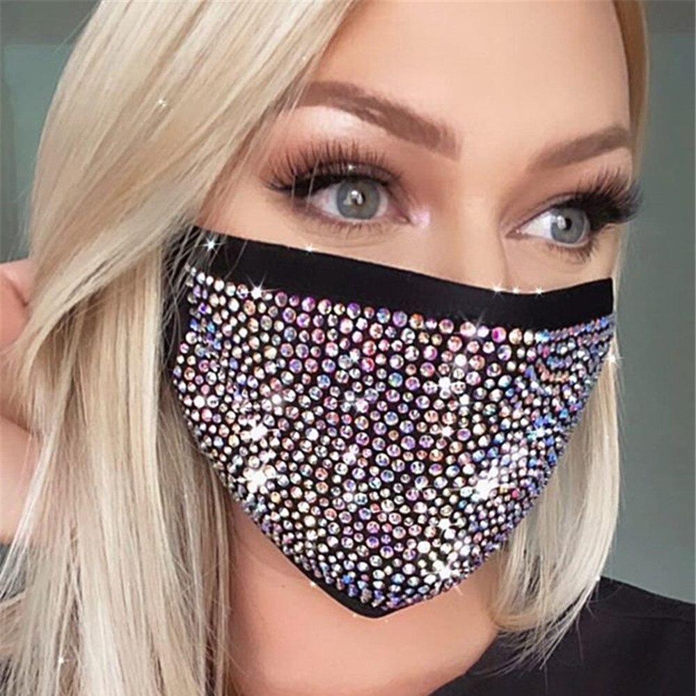 Luxury Color Rhinestone Mask
