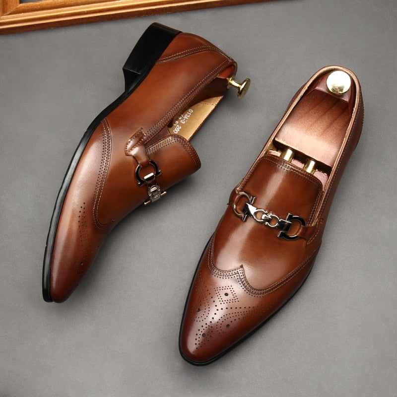 Oxford leather shoes