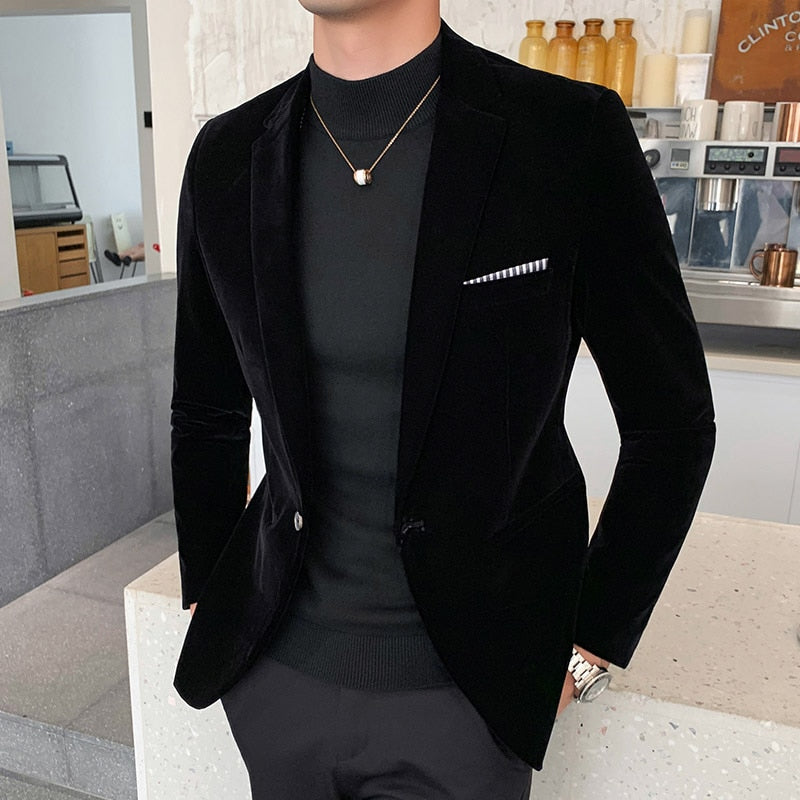 Autumn Velvet Men's Blazer