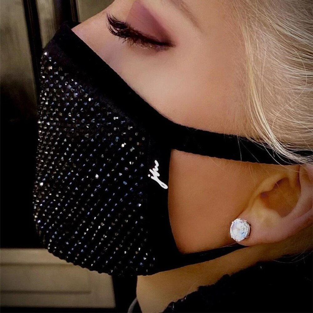 Luxury Color Rhinestone Mask