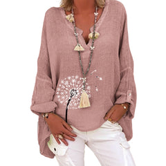 Boho Slub Blouse Shirt