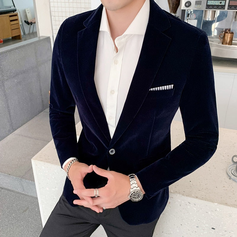 Autumn Velvet Men's Blazer
