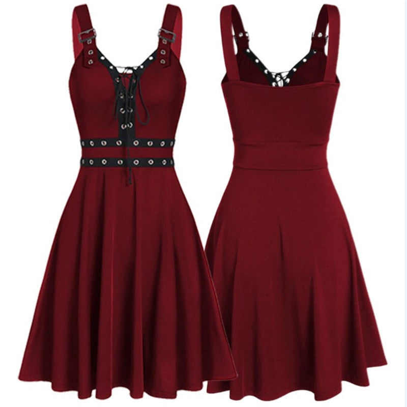 Gothic Strap Sling Dress