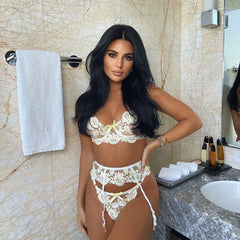 Sensual Lingerie Floral Embroidered