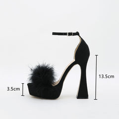 Faux fur Fashion Shoes