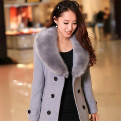 Winter Wool Blend Female Coat